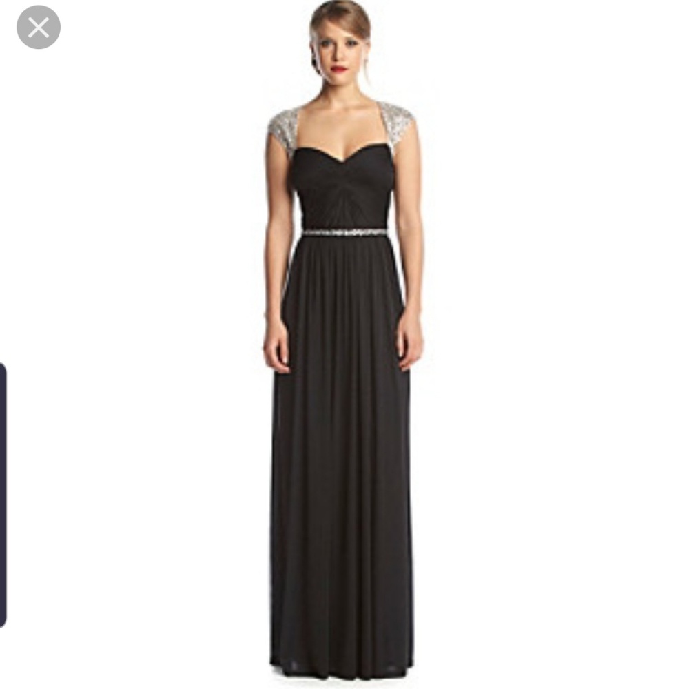 Adrianna Papell Long Black Dress Size 6